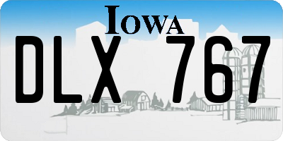 IA license plate DLX767