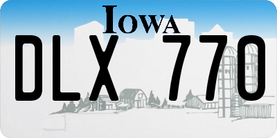IA license plate DLX770