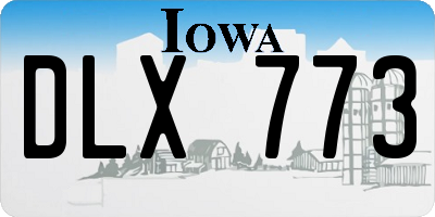 IA license plate DLX773