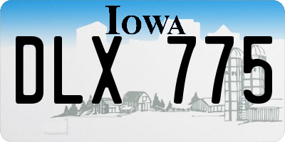 IA license plate DLX775