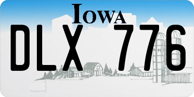IA license plate DLX776