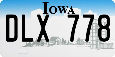 IA license plate DLX778