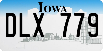 IA license plate DLX779