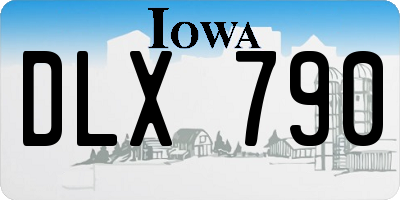 IA license plate DLX790