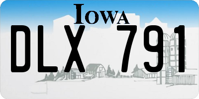 IA license plate DLX791