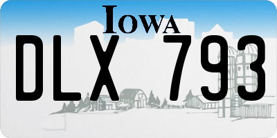 IA license plate DLX793