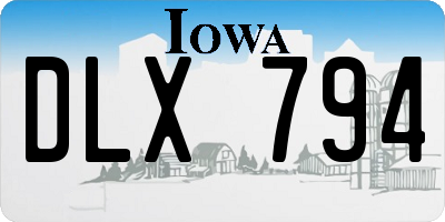 IA license plate DLX794