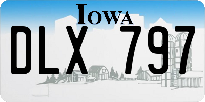 IA license plate DLX797