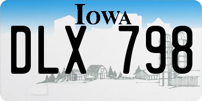 IA license plate DLX798
