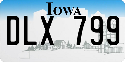 IA license plate DLX799