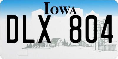 IA license plate DLX804
