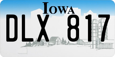 IA license plate DLX817