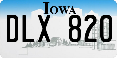 IA license plate DLX820