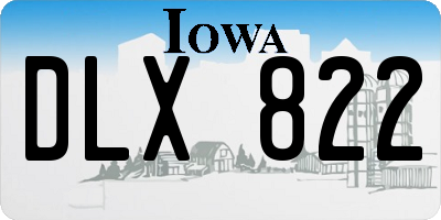 IA license plate DLX822