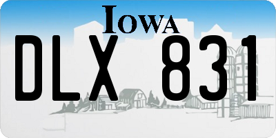 IA license plate DLX831