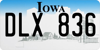 IA license plate DLX836