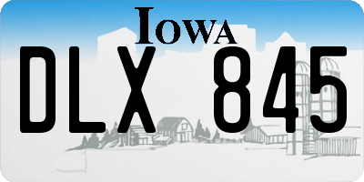 IA license plate DLX845