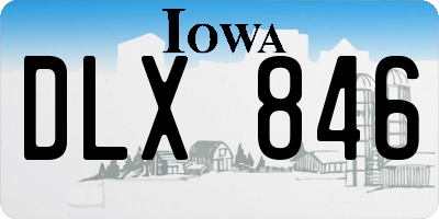 IA license plate DLX846