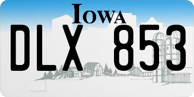 IA license plate DLX853
