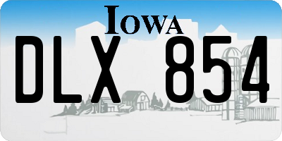 IA license plate DLX854