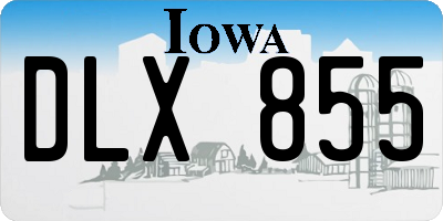 IA license plate DLX855