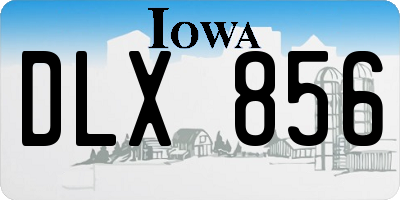 IA license plate DLX856