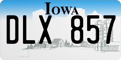 IA license plate DLX857