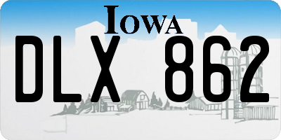 IA license plate DLX862