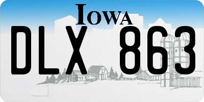 IA license plate DLX863