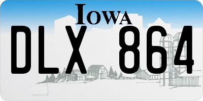 IA license plate DLX864