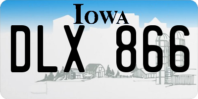 IA license plate DLX866