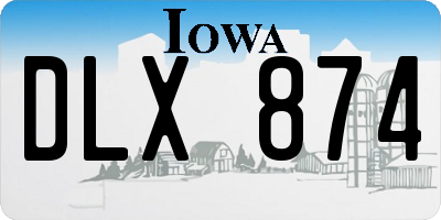 IA license plate DLX874