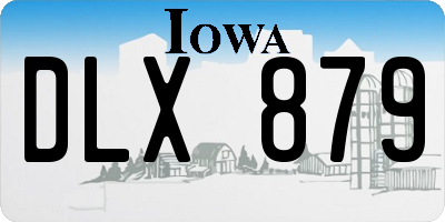 IA license plate DLX879