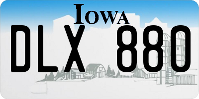 IA license plate DLX880