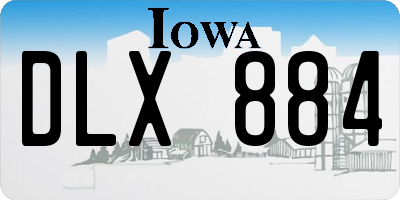IA license plate DLX884