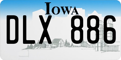 IA license plate DLX886