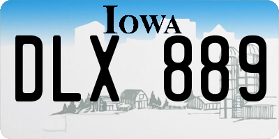 IA license plate DLX889
