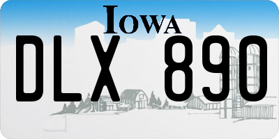 IA license plate DLX890