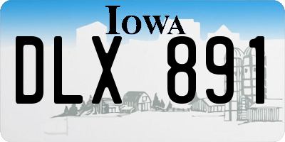 IA license plate DLX891