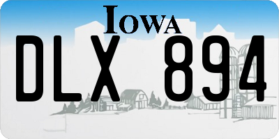 IA license plate DLX894