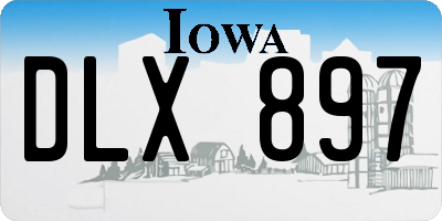 IA license plate DLX897