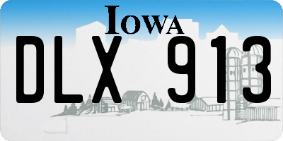 IA license plate DLX913