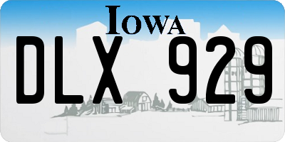 IA license plate DLX929