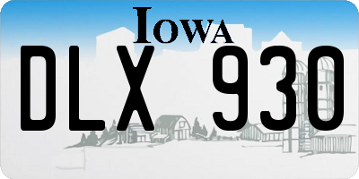 IA license plate DLX930