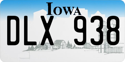 IA license plate DLX938