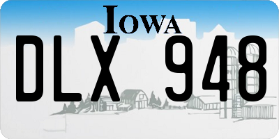 IA license plate DLX948