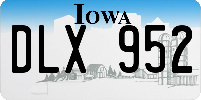 IA license plate DLX952