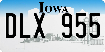 IA license plate DLX955