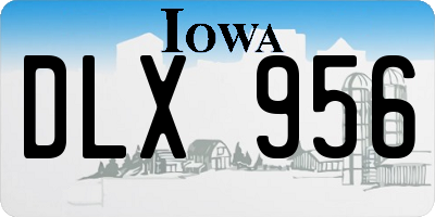 IA license plate DLX956