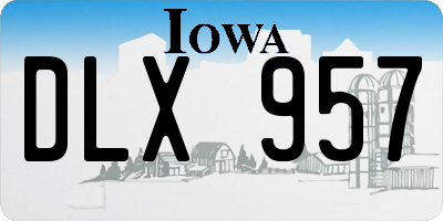 IA license plate DLX957